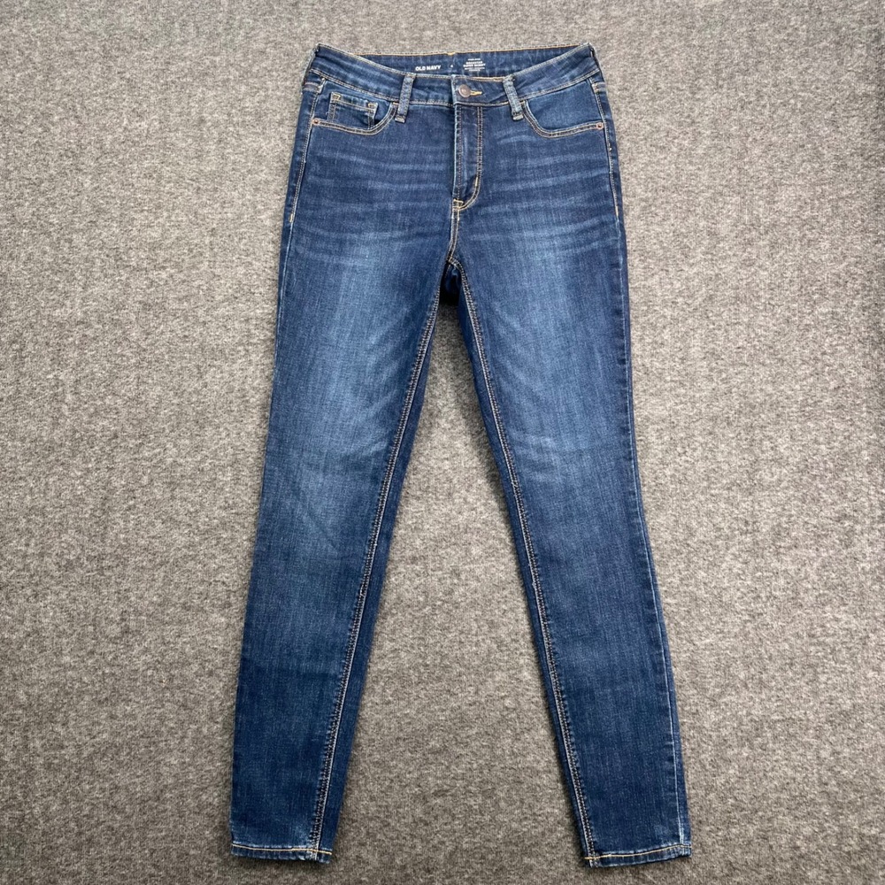 Old Navy Womens 4 Rockstar Super‎ Skinny High Rise Dark Wash Stretch Denim Jeans